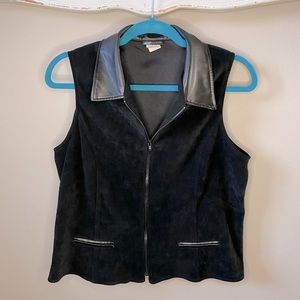 First Option Black Zip-Front Vest